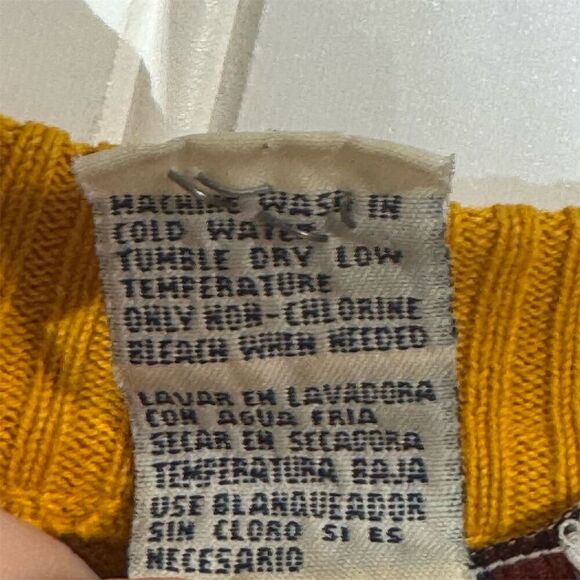 Phat Farm XL 02 Logo Y2K Striped Sweater BrownYellow Faded HipHop VTG Streetwear - Picture 8 of 8